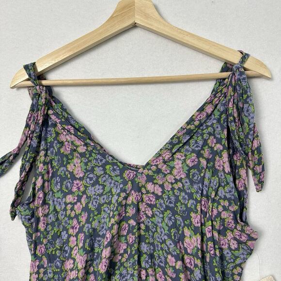 Free People Bare It All Bodysuit Womens Small Floral Lace Shoulder Ties NWT - Picture 5 of 14